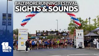 Highlights Runners race across Baltimore for running festival [upl. by Mohorva]