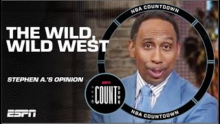 🤠 Stephen A details the VERY COMPELLING Western Conference storylines 🍿  NBA Countdown [upl. by Anav]