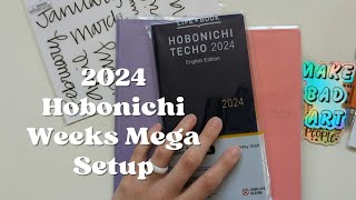 Hobonichi weeks mega 2024 setup  minimalist planner  minimal planner  Nicole Makes Plans [upl. by Gaves]