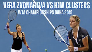 VERA ZVONAREVA VS KIM CLIJSTERS  2010 WTA SONY ERICSSON CHAMPIONSHIPS ROUND ROBIN [upl. by Adanar533]