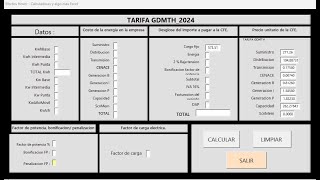 FORMULARIO PARA CALCULAR EL CONSUMO ELECTRICO PARA LA TARIFA GDMTH [upl. by Eniamahs]