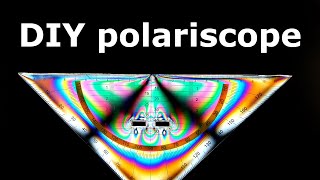 How to build a polariscope with common items to see the stress in different materials [upl. by Tarryn]