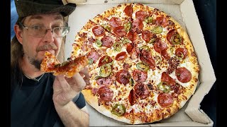 Dominos New York Style jalapeno Bacon Pepperoni pizza pizzalover [upl. by Naivaj]