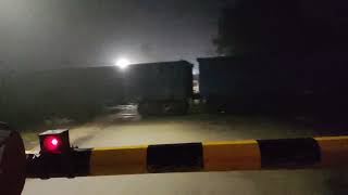 Night Malgari Crossing at Railway Gate  Heavy Good In Indian  subscribe indianrailways [upl. by Lucias]