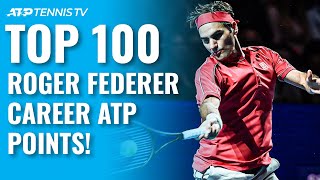 Top 100 Roger Federer Career ATP Points [upl. by Enimajneb]