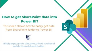 How to get SharePoint data into Power BI  Get SharePoint data in Power BI [upl. by Ylevol]