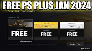 HOW TO GET FREE PS PLUS JANUARY 2024 FREE PLAYSTATION PLUS GLITCH WORKING NOW [upl. by Yorgo509]