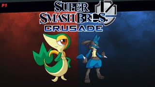 Super Smash Bros Crusade Snivy Me vs Lucario [upl. by Buxton239]