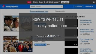 AdBack Tutorial How to deactivate your adblocker on dailymotioncom [upl. by Pardew631]