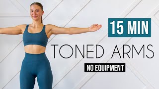 15 MIN TONED ARMS WORKOUT  No Equipment [upl. by Memory]