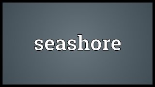 Seashore Meaning [upl. by Iharas]