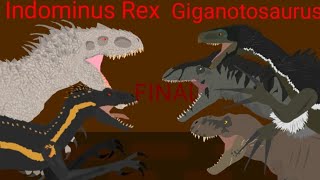 Indominus rex vs Giganotosaurus Part 3 FINAL Animation [upl. by Aneeram]