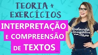 INTERPRETAÇÃO E COMPREENSÃO DE TEXTOS  com EXERCÍCIOS  Profa Pamba [upl. by Locklin]