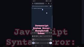 Javascript Syntax Error Unexpected Token Solved codingchallenge syntaxerror javascript [upl. by Aleece]