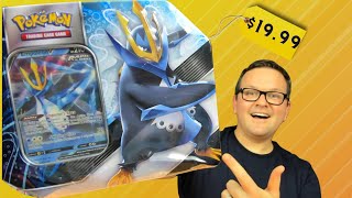 20 EVOLVING SKIES amp FUSION STRIEK EMPOLEON V STRIKE TIN AT GAMESTOP Crazy Pokémon Packs [upl. by Sibilla559]