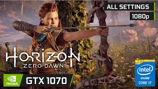 Horizon Zero Dawn  GTX 1070  i7 4790K  All Settings 1080p  Benchmark amp Fps Test [upl. by Yhtur593]