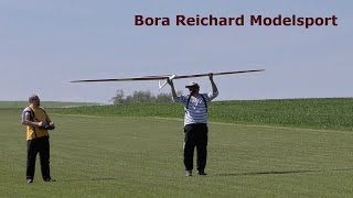 Bora Reichard Modelsport first flights of electric powered RC sport glider 2016 [upl. by Eilis199]