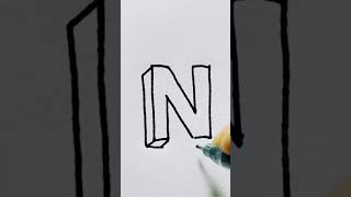 3d Alphabet drawing easy 🔥😍 shorts 3d youtubeshorts artistucshash trending art [upl. by Gris382]