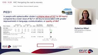 ESOC 2024 AHC Session  ESO Guideline on Aphasia Rehabilitation [upl. by Arst]