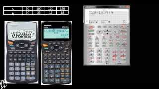 Mode Statistiques LINE  Sharp EL520 EL531 ELW531 [upl. by Cyndi]