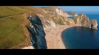 Drone Video of Lulworth Cove and Durdle Door [upl. by Ebby]