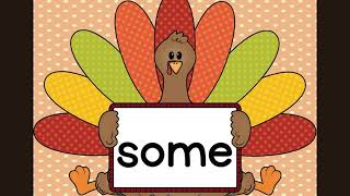 Master Dolch First Grade Sight Words Set 1 Thanksgiving Turkey Flashcards Fall Sight Words Practice [upl. by Moreta845]