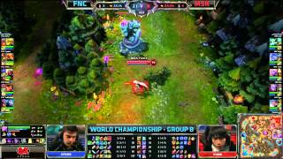 FNC vs MSK  Fnatic vs Mineski Worlds 2013 Day 6 Group B  Season 3 Championship S3 D6G3 VOD [upl. by Bultman]