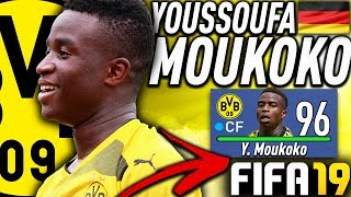 YOUSSOUFA MOUKOKO IN FIFA 19 CAREER MODE FIFA 19 Growth Test [upl. by Tiernan]