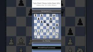 So Wesley vs Narayanan S L Tata Steel Chess India 2024 blitz Round 5 01 [upl. by Agostino]