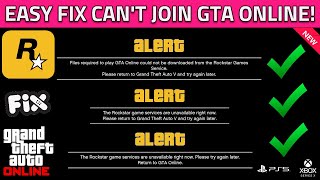 How To FIX Files Required To Play GTA Online Could Not Be Downloaded From The Rockstar Games Service [upl. by Anaujal]