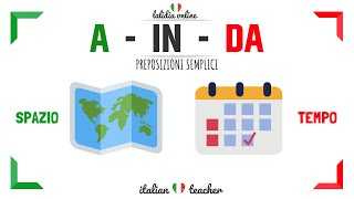 A IN DA  PREPOSIZIONI SEMPLICI with examples  Grammar  Italian for Beginners [upl. by Asquith758]