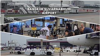 4K Flights from Bangkok Suvarnabhumi Airport to Krabi International AirportThailand Thai Airways [upl. by Ayat]