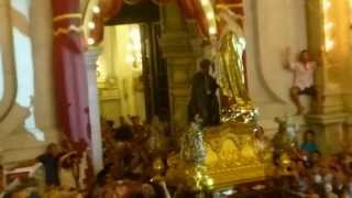 St Cajetan Statue Almost Falls 11082013 [upl. by Sokem]