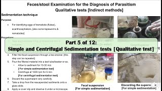 Part 5 Sedimentation test of faces or stool for the diagnosis of parasitism [upl. by Jdavie146]