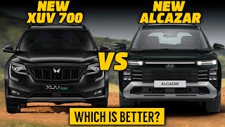 Alcazar 2024 vs xuv 700 2024  New alcazar facelift vs xuv 700 comparison  Which is better [upl. by Anirak777]