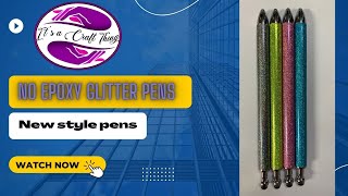 No epoxy glitter pen New MakerFlo pens Pen tutorial Glitter pens [upl. by Colpin]