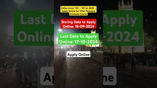 Indian Army TGC – 141 Jul 2025 – Apply Online for 141st Technical Graduate Course freejobalert job [upl. by Damick62]