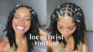 ♡ LOC RETWIST USING ALOE VERA GEL  palm rolling method  therealcholey [upl. by Adnerb]