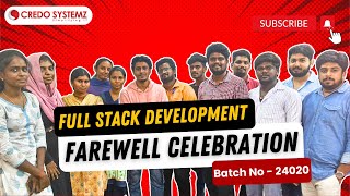 Full Stack Farewell Celeberation 2024  Full Stack Training Reviews credosystemz fullstack course [upl. by Nivat]