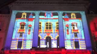 Spectacle de Noël à Meaux  mapping sur lHôtel de Ville [upl. by Lyrrad]