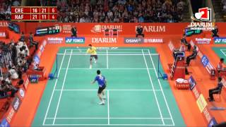 Chen Long CHN VS Muh Hafiz Hashim MAL Djarum Indonesia Open 2012 [upl. by Ydnolem]