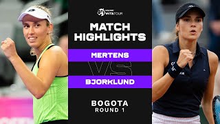 Elise Mertens vs Mirjam Bjorklund  2023 Bogotá Round 1  WTA Match Highlights [upl. by Alded854]