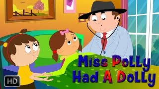 Miss Polly Had A Dolly  Nursery Rhyme With Lyrics  Kids Songs [upl. by Notsob]