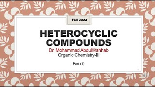 Heterocyclic Compounds Trivial common Names [upl. by Dolf]