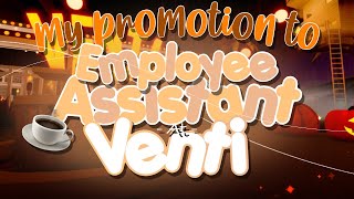 My Promotion to EA at Venti  Roblox [upl. by Dirfliw]