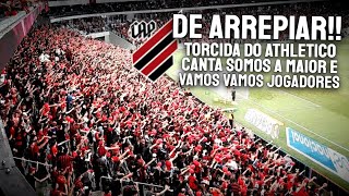 😲 TORCIDA DO ATHLETICO PR CANTA vamos vamos jogadores queremos ganhar a Copa Libertadores [upl. by Aicetal]