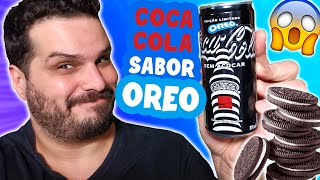 PROVANDO A COCA COLA DE OREO  Nova Coca Cola Fizzy Cookie  Linha Creations  COCA SABOR OREO [upl. by Elam]