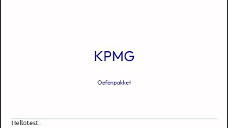 KPMG assessment oefenen [upl. by Oeram]