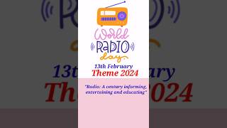 World Radio Day Theme 2024 worldradioday theme2024 shorts kiandka [upl. by Edras]