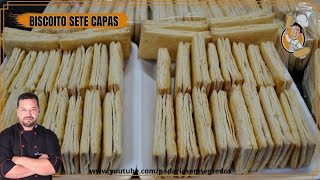 Biscoito SETE CAPAS ORIGINAL da Padaria sem Segredos  a melhor receita do Brasil [upl. by Nac644]